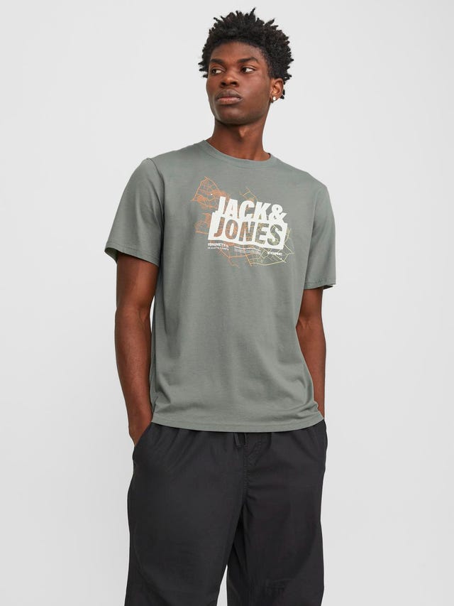 Jack & Jones Tryck Rundringning T-shirt - 12252376