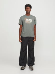 Jack & Jones T-shirt Estampar Decote Redondo -Agave Green - 12252376