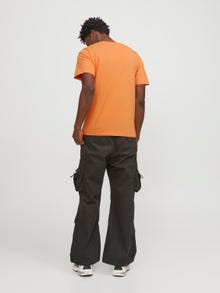 Jack & Jones Potištěný Kruhový výstřih Tričko -Tangerine - 12252376