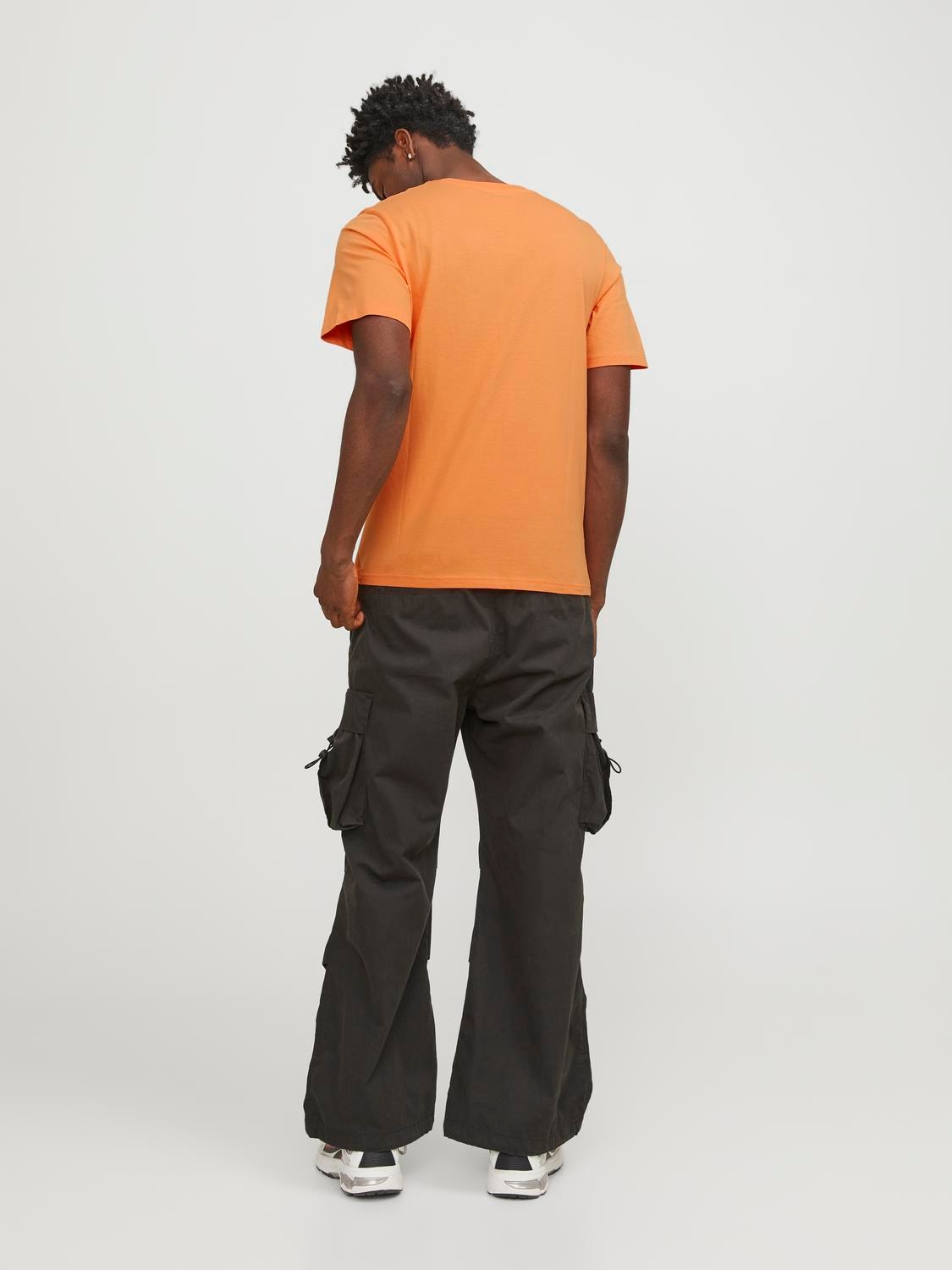 Jack & Jones Trükitud Ümmargune kaelus T-särk -Tangerine - 12252376