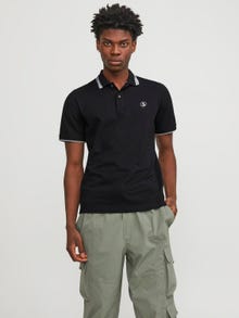 Jack & Jones Ühevärviline Polo T-särk -Black - 12252395