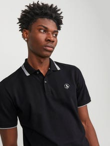 Jack & Jones Bez vzoru Polo límec Tričko -Black - 12252395