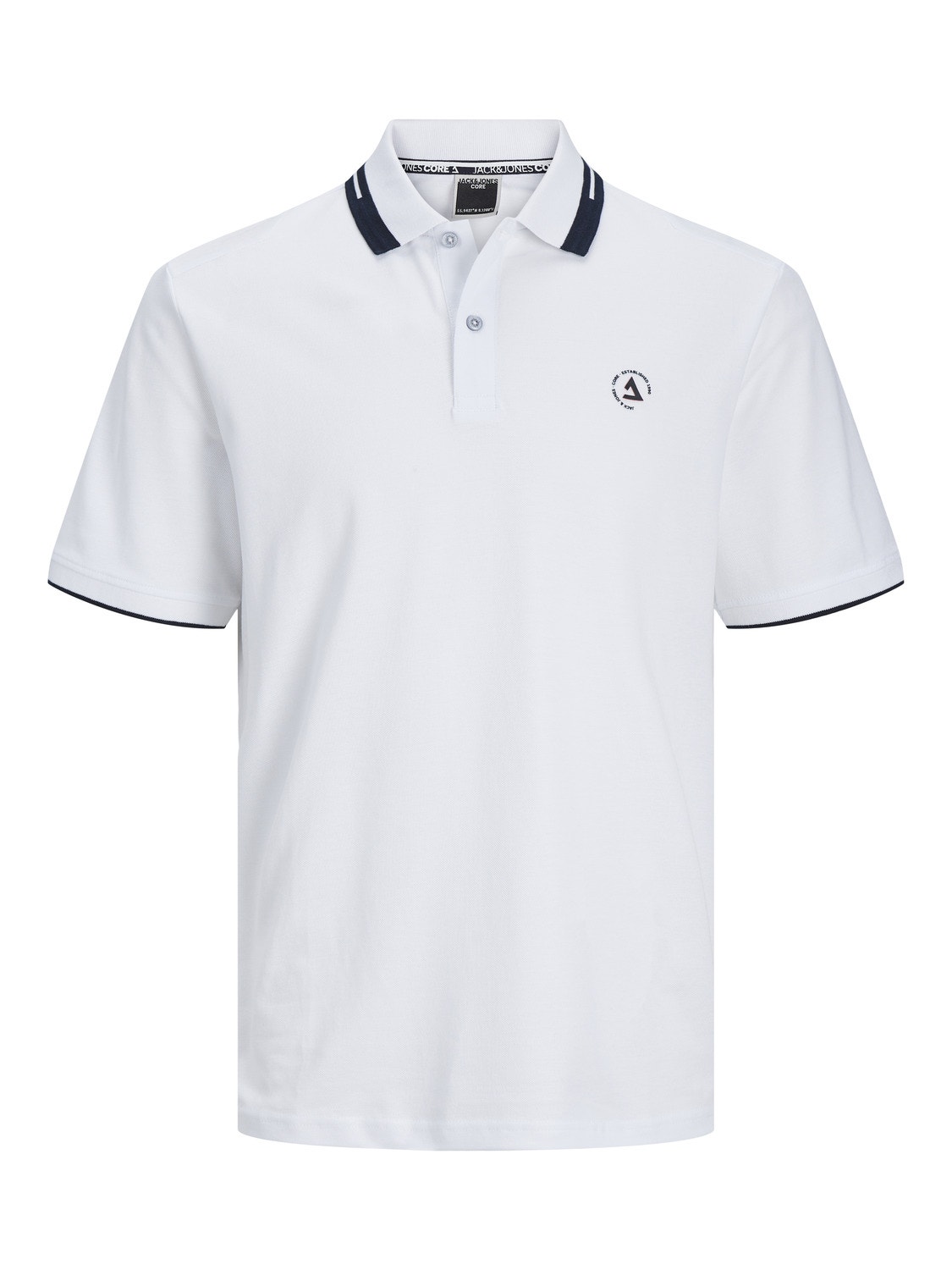 Jack & Jones Ensfarvet Polo T-shirt -White - 12252395