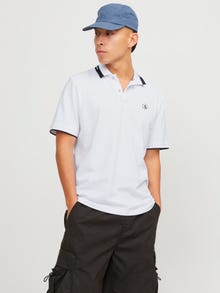 Jack & Jones Vienspalvis Polo kaklas Marškinėliai -White - 12252395