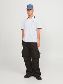 Jack & Jones Vienspalvis Polo kaklas Marškinėliai -White - 12252395