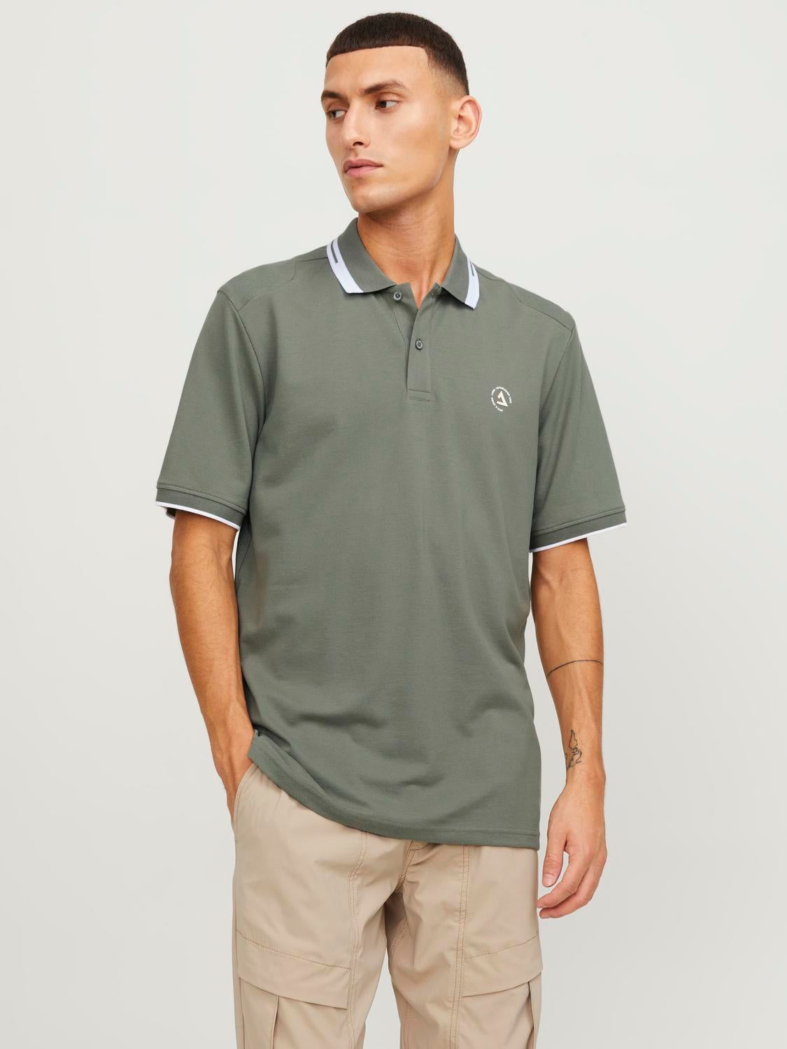 Einfarbig Polo T-shirt