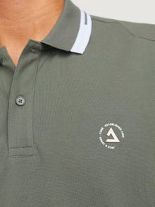 Jack & Jones Vienspalvis Polo kaklas Marškinėliai -Agave Green - 12252395