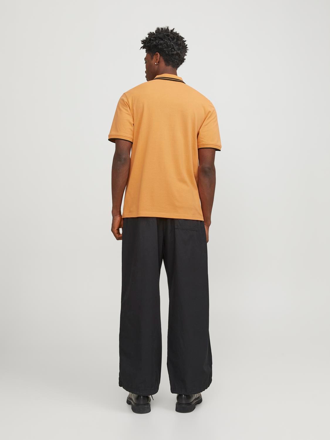 Jack & Jones Plain Polo T-shirt -Tangerine - 12252395