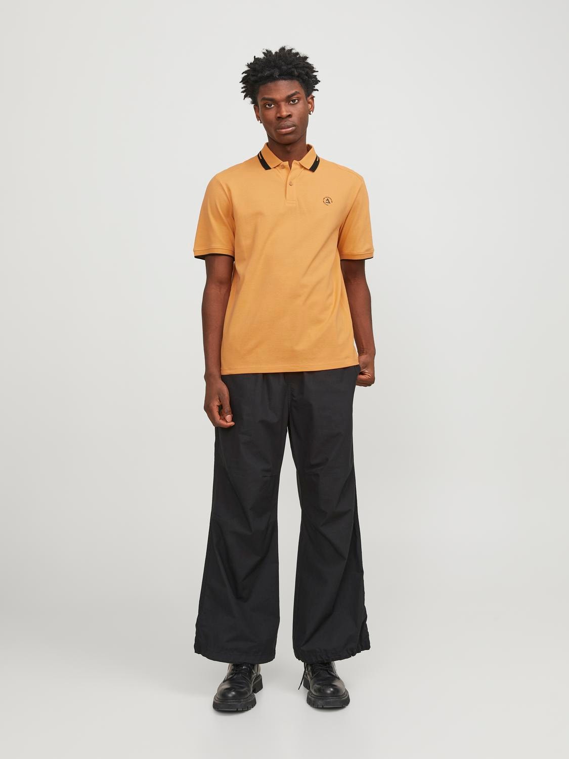 Jack & Jones Yksivärinen Polo T-shirt -Tangerine - 12252395