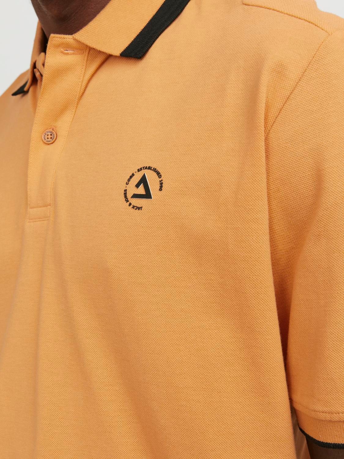 Jack & Jones Plain Polo T-shirt -Tangerine - 12252395