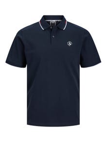 Jack & Jones Ensfarvet Polo T-shirt -Navy Blazer - 12252395