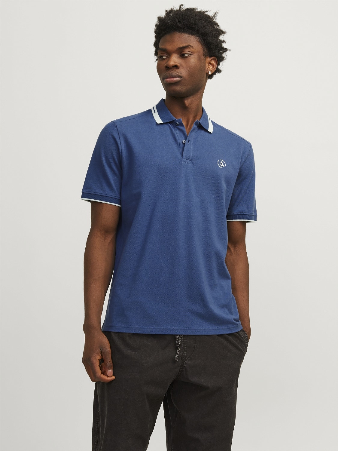 Jack & Jones Gładki Polo T-shirt -Ensign Blue - 12252395