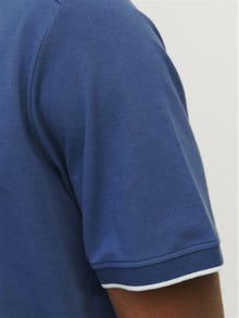 Jack & Jones Bez vzoru Polo límec Tričko -Ensign Blue - 12252395