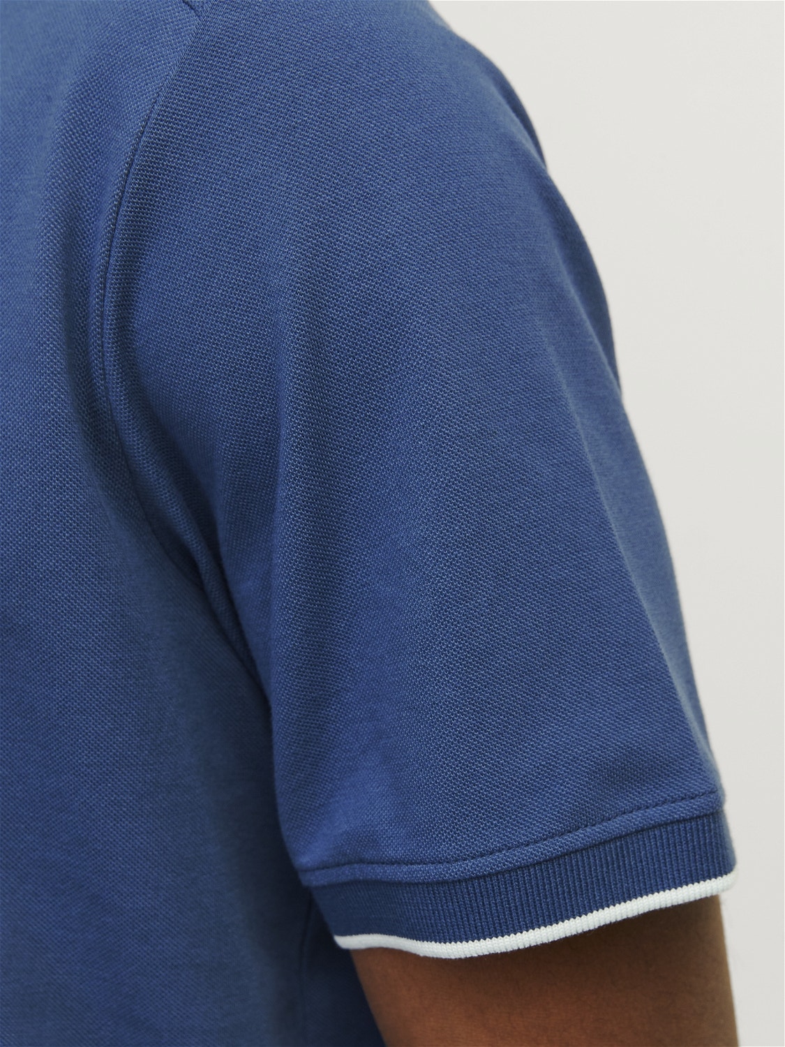 Jack & Jones Enfärgat Polo T-shirt -Ensign Blue - 12252395