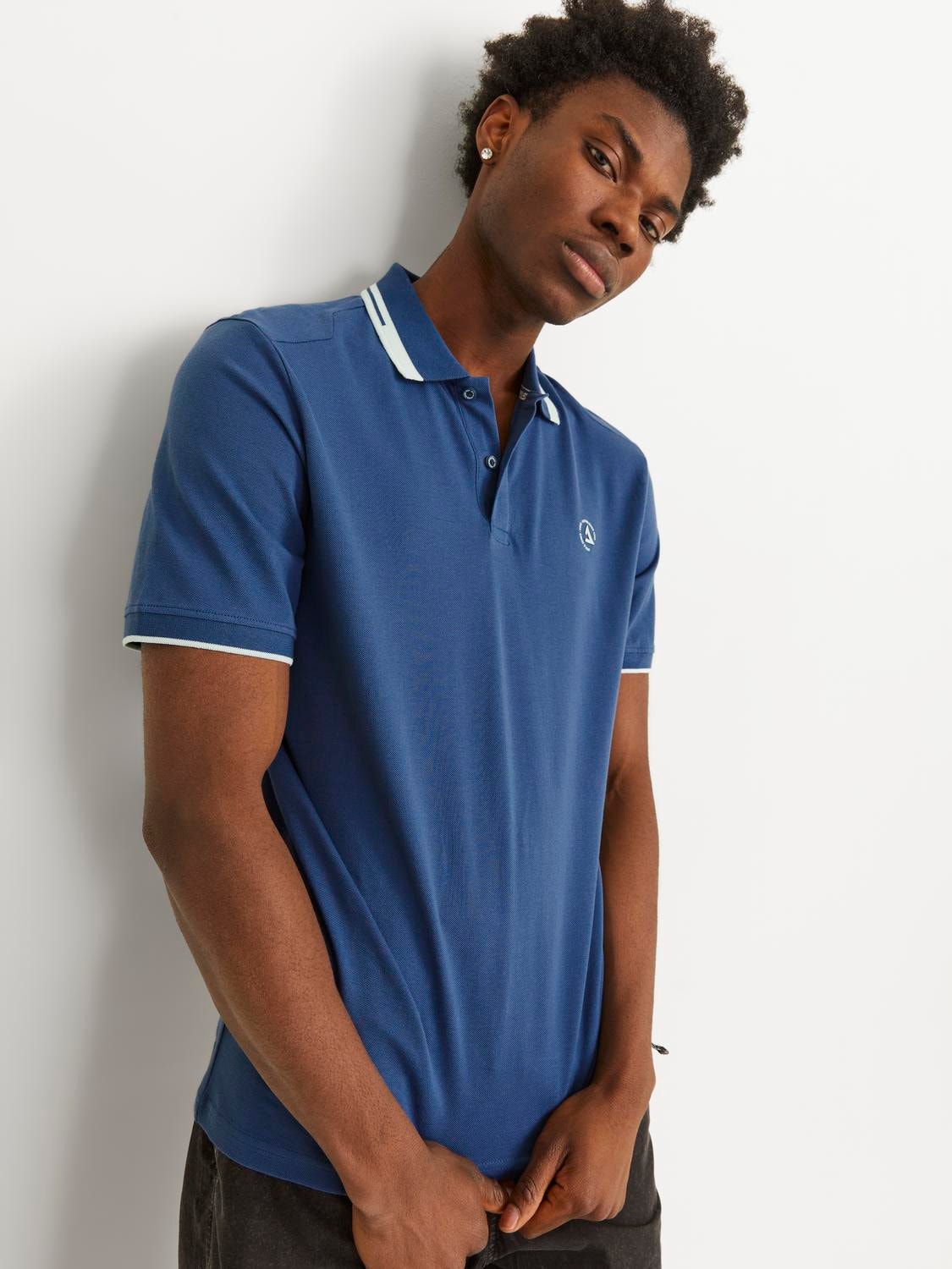 Jack & Jones T-shirt Liso Polo -Ensign Blue - 12252395