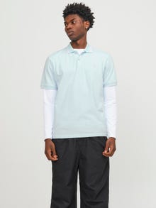 Jack & Jones Einfarbig Polo T-shirt -Soothing Sea - 12252395