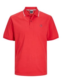 Jack & Jones Enfärgat Polo T-shirt -True Red - 12252395