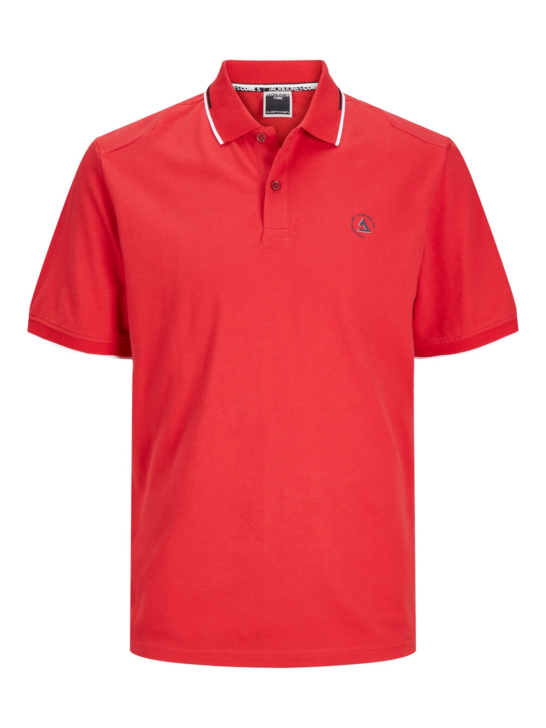 Jack & Jones Sima Póló Trikó -True Red - 12252395