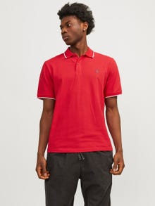 Jack & Jones Sima Póló Trikó -True Red - 12252395