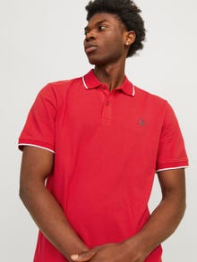 Jack & Jones Enfärgat Polo T-shirt -True Red - 12252395