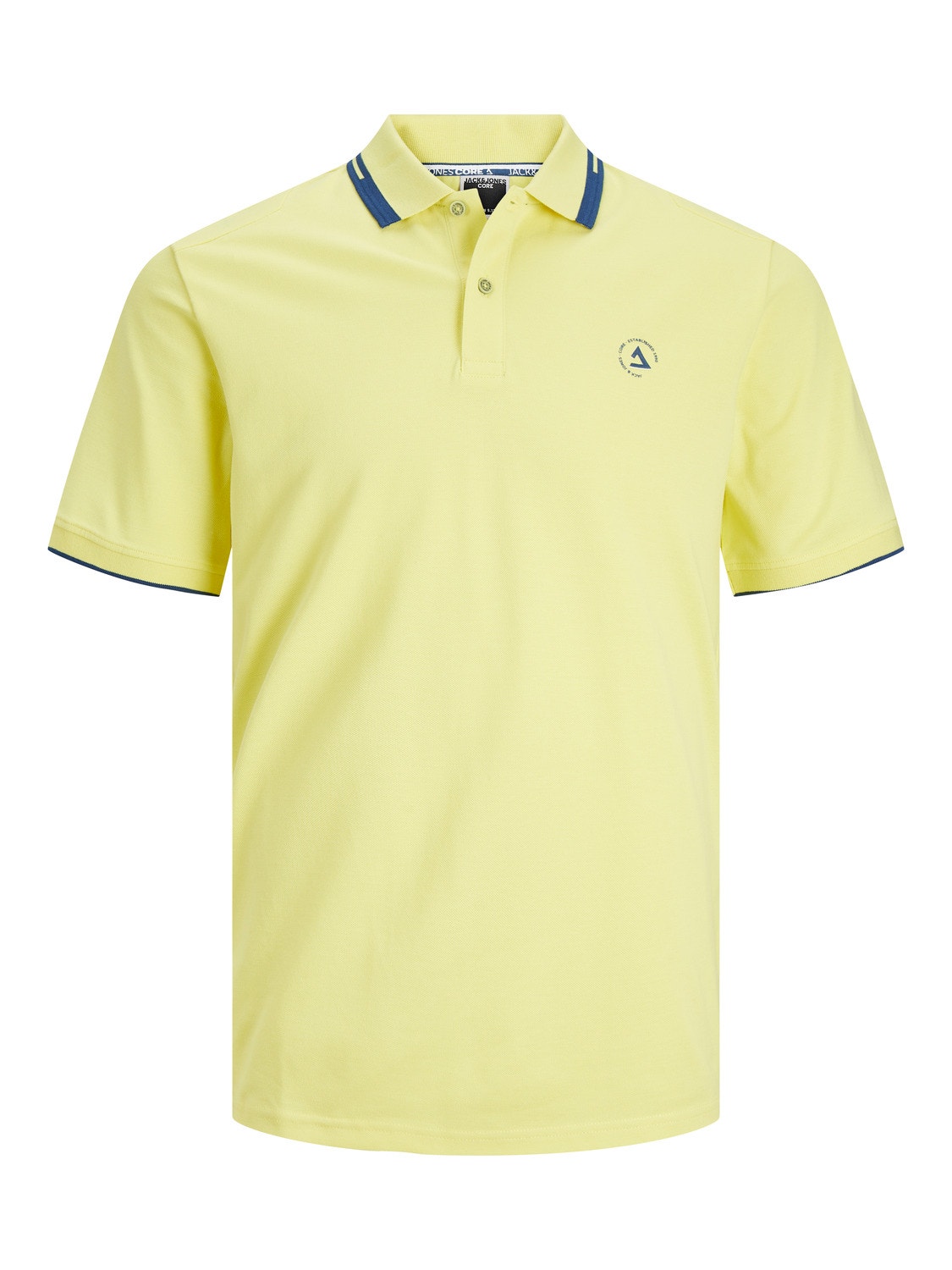 Jack & Jones Enfärgat Polo T-shirt -Lemon Verbena - 12252395