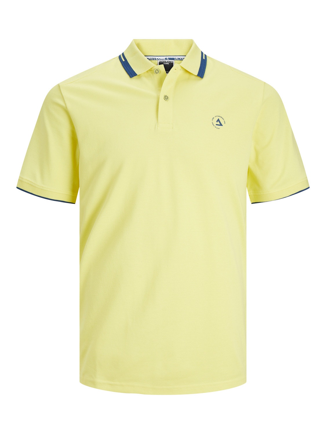 Jack & Jones Ensfarvet Polo T-shirt -Lemon Verbena - 12252395