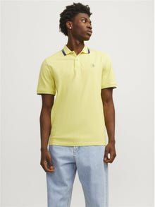 Jack & Jones Enfärgat Polo T-shirt -Lemon Verbena - 12252395