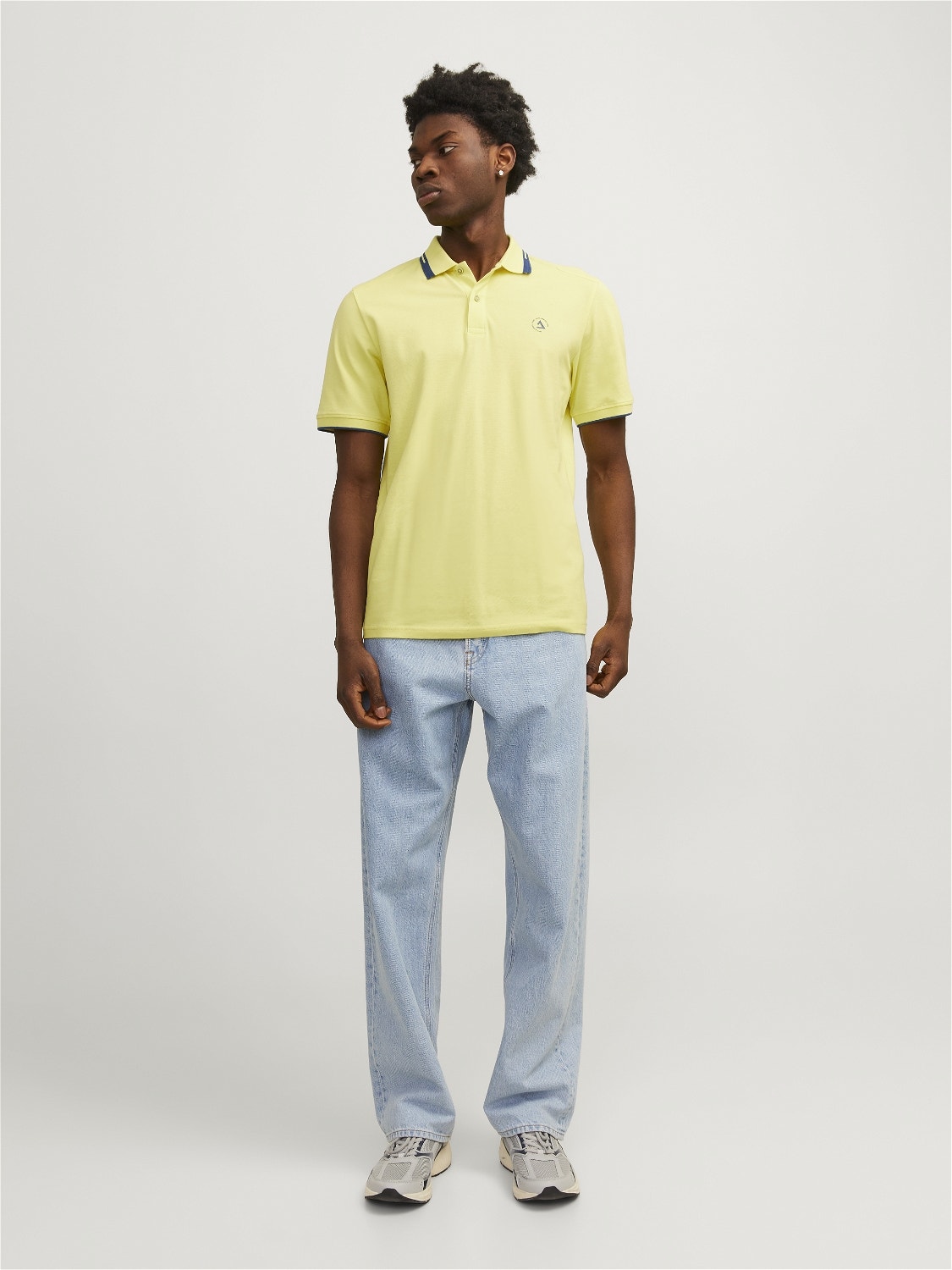 Jack & Jones Camiseta Liso Polo -Lemon Verbena - 12252395