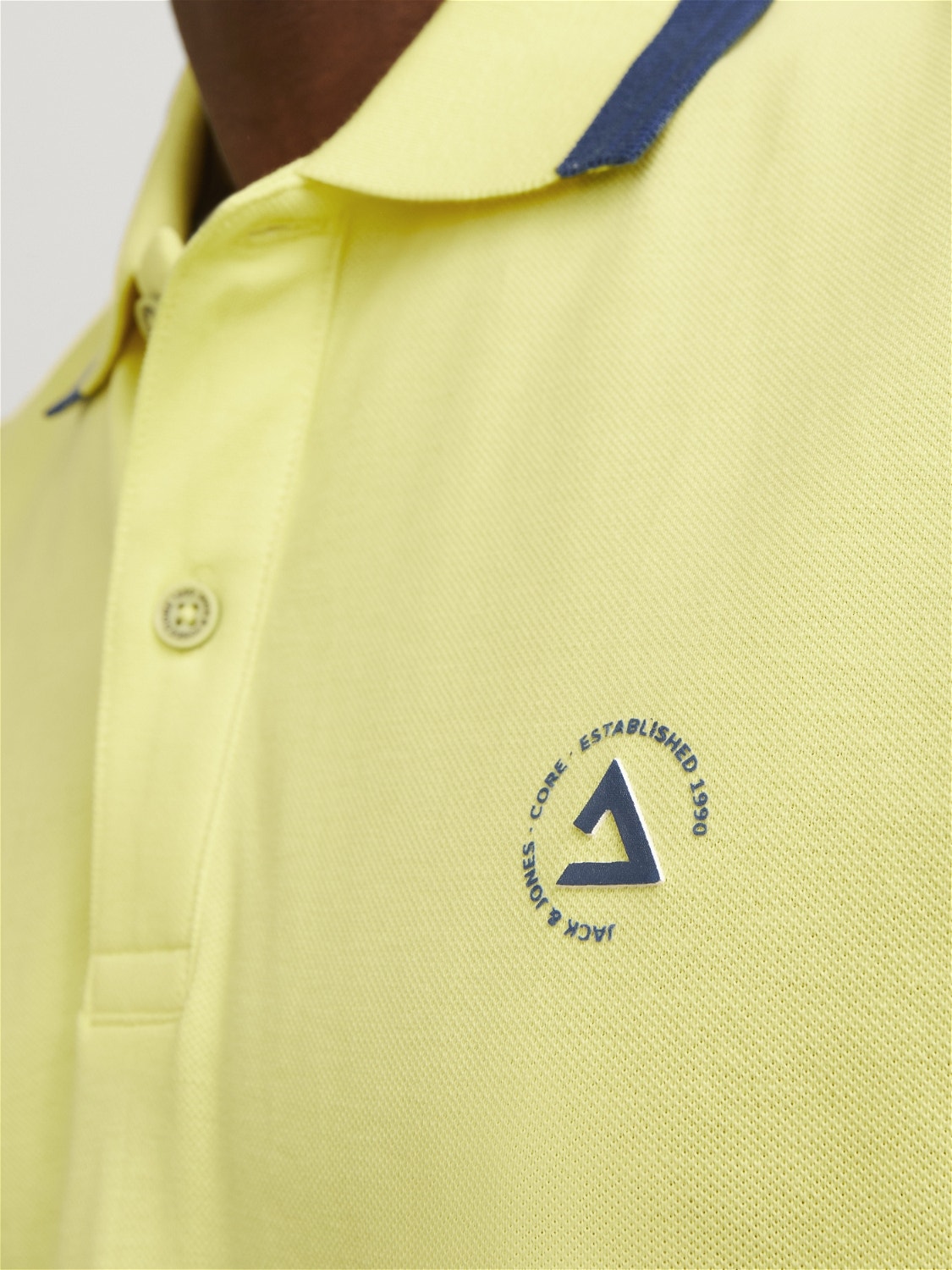 Jack & Jones Gładki Polo T-shirt -Lemon Verbena - 12252395