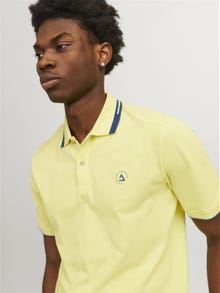 Jack & Jones Enfärgat Polo T-shirt -Lemon Verbena - 12252395