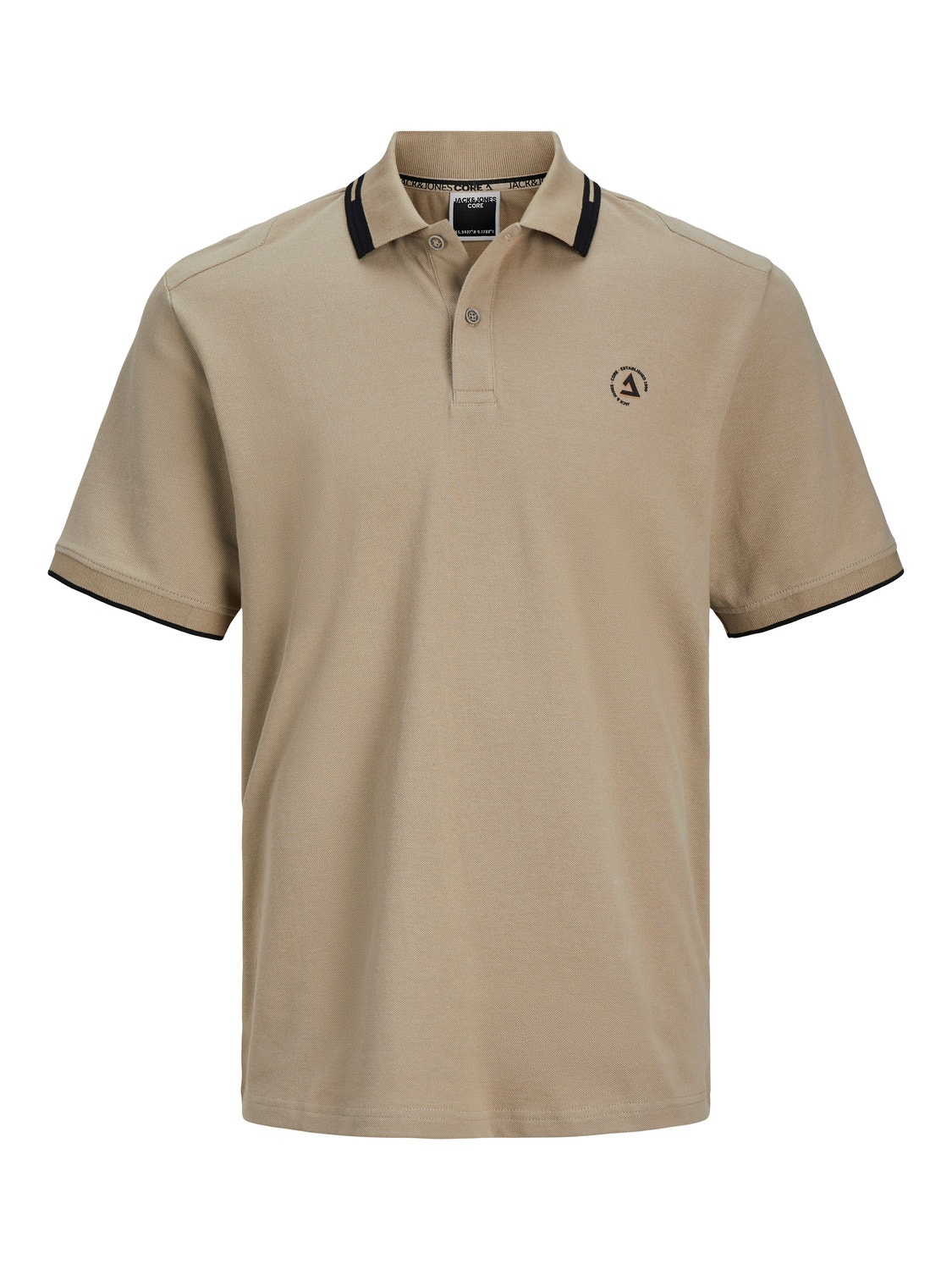 Jack & Jones Einfarbig Polo T-shirt -Crockery - 12252395