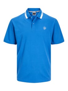 Jack & Jones Enfärgat Polo T-shirt -Blue Iolite - 12252395