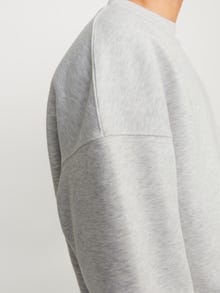 Jack & Jones Plain Crew neck Sweatshirt -White Melange - 12252408