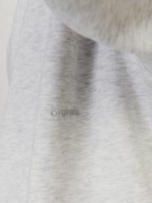 Jack & Jones Ensfarvet Sweatshirt med rund hals -White Melange - 12252408