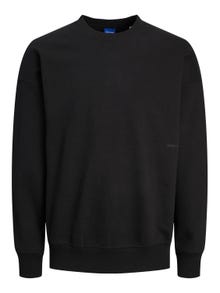 Jack & Jones Ensfarvet Sweatshirt med rund hals -Black - 12252408