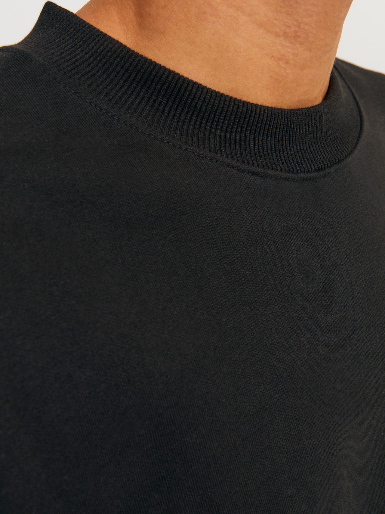 Jack & Jones Plain Crew neck Sweatshirt -Black - 12252408