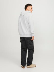 Jack & Jones Painettu Huppari -White Melange - 12252409