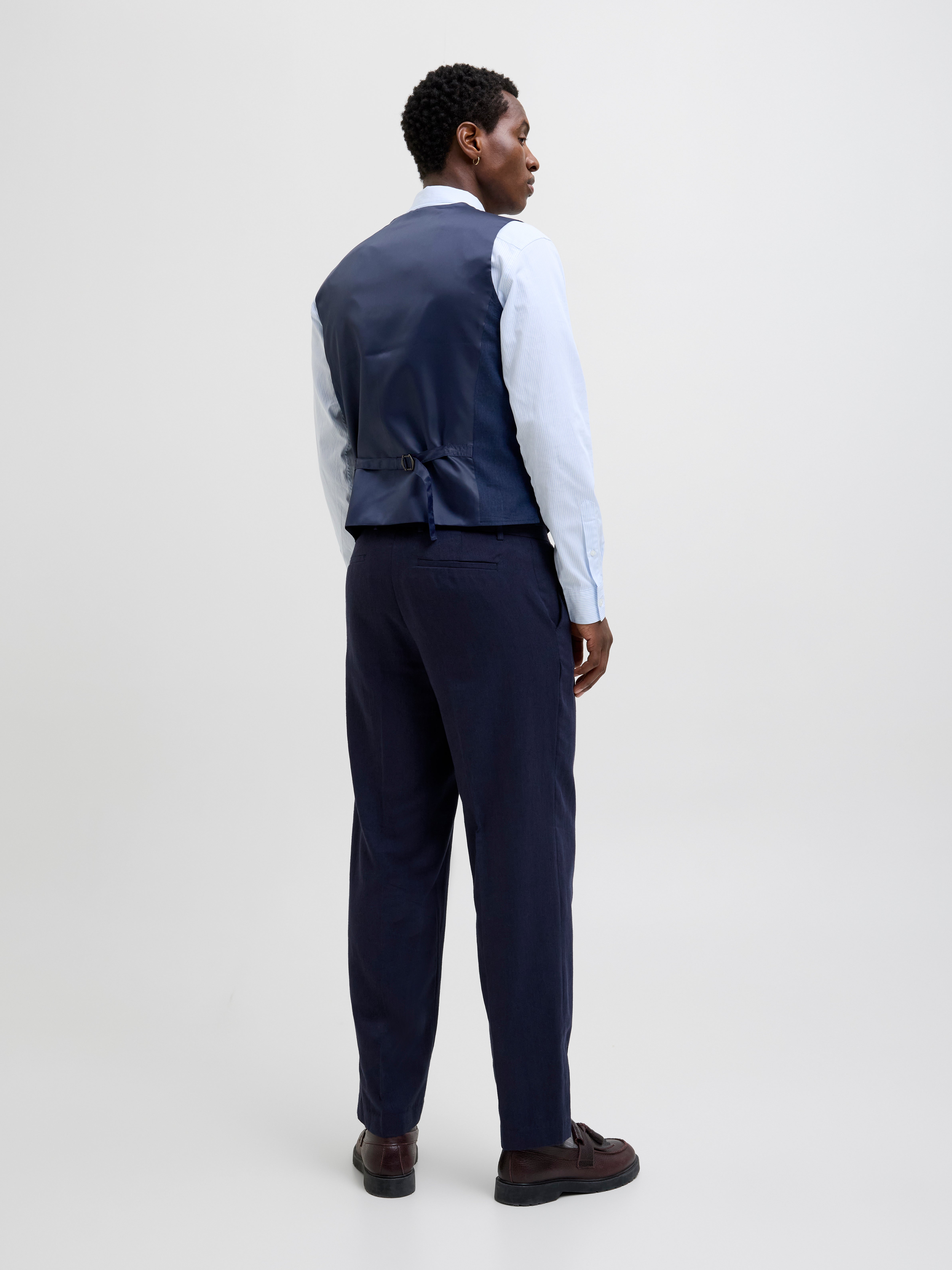 JPRRIVIERA Regular Fit Tailored Waistcoat | Dark Blue | Jack & Jones®