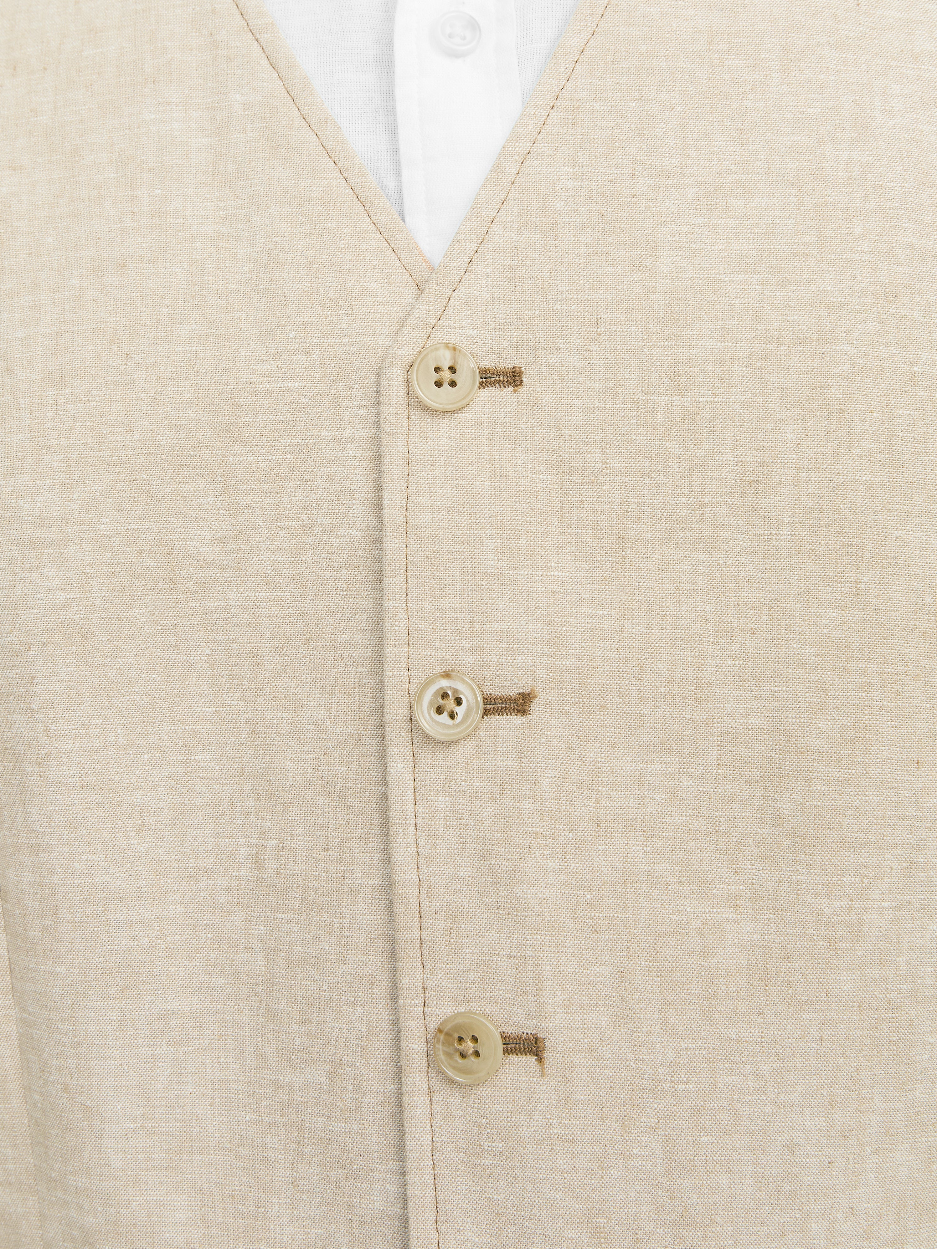 Jack & Jones JPRRIVIERA Regular Fit Tailored Waistcoat -Travertine - 12252464