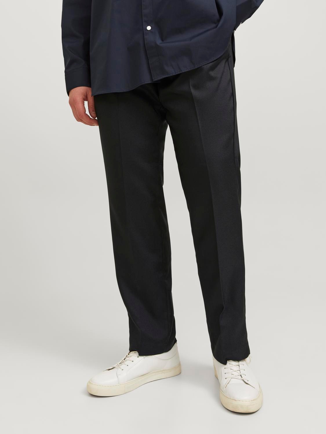 Jack & Jones Παντελόνι Slim Fit Chinos Μεγάλο μέγεθος -Black - 12252525