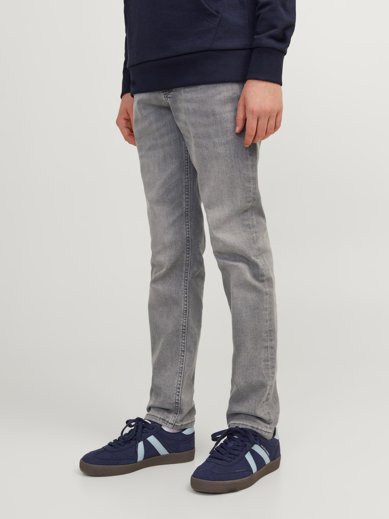 Jack & Jones JWGLENN JJIORIGINAL SQ 273 Jean slim Pour les garçons -Grey Denim - 12252553