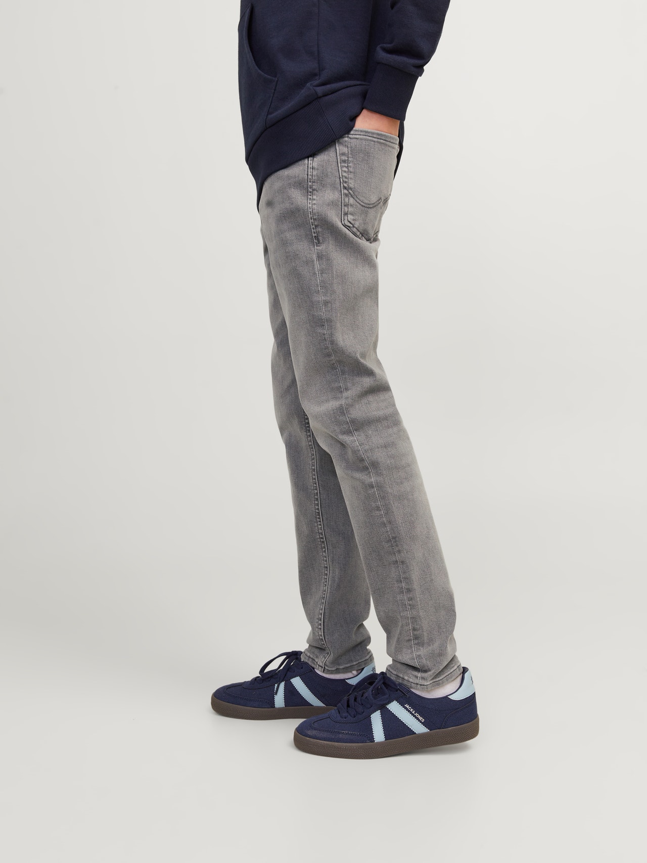 Jack & Jones JWGLENN JJIORIGINAL SQ 273 Slim fit jeans Voor jongens -Grey Denim - 12252553