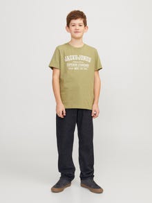 Jack & Jones JWCHRIS JJIORIGINAL SQ 953 JNR Laisvo kirpimo džinsai Jaunimui -Black Denim - 12252579