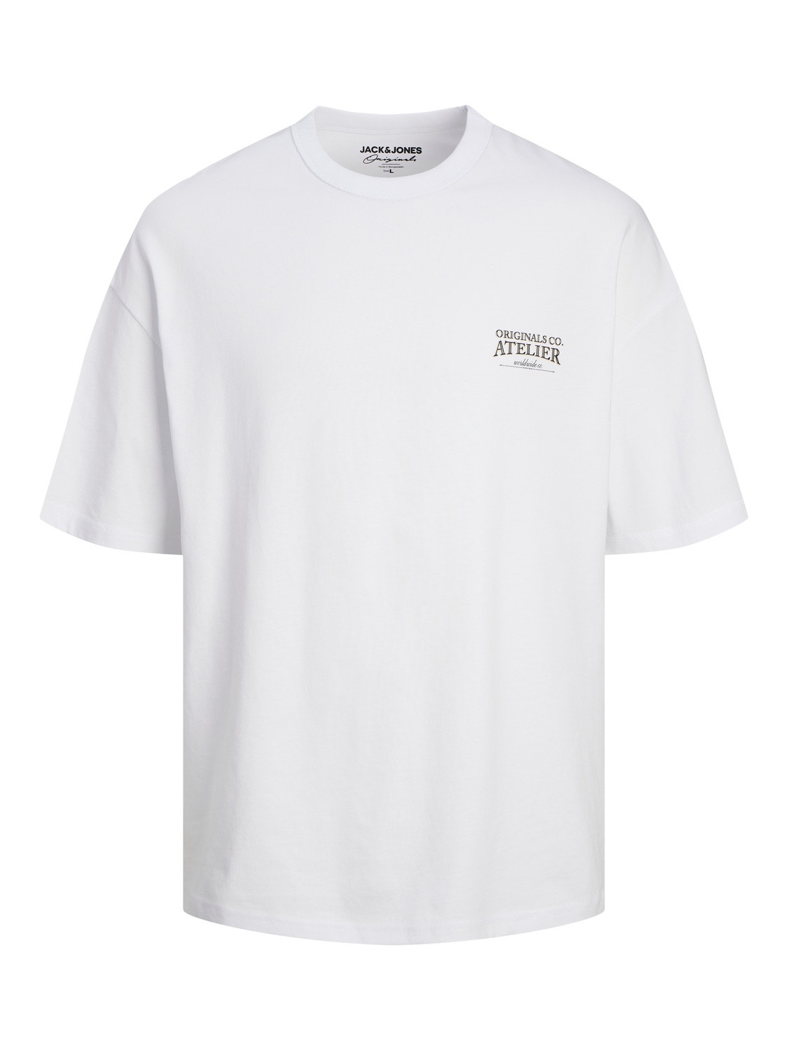 Jack & Jones T-shirt Estampar Decote Redondo -Bright White - 12252644