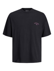 Jack & Jones Printed Crew neck T-shirt -Black - 12252644