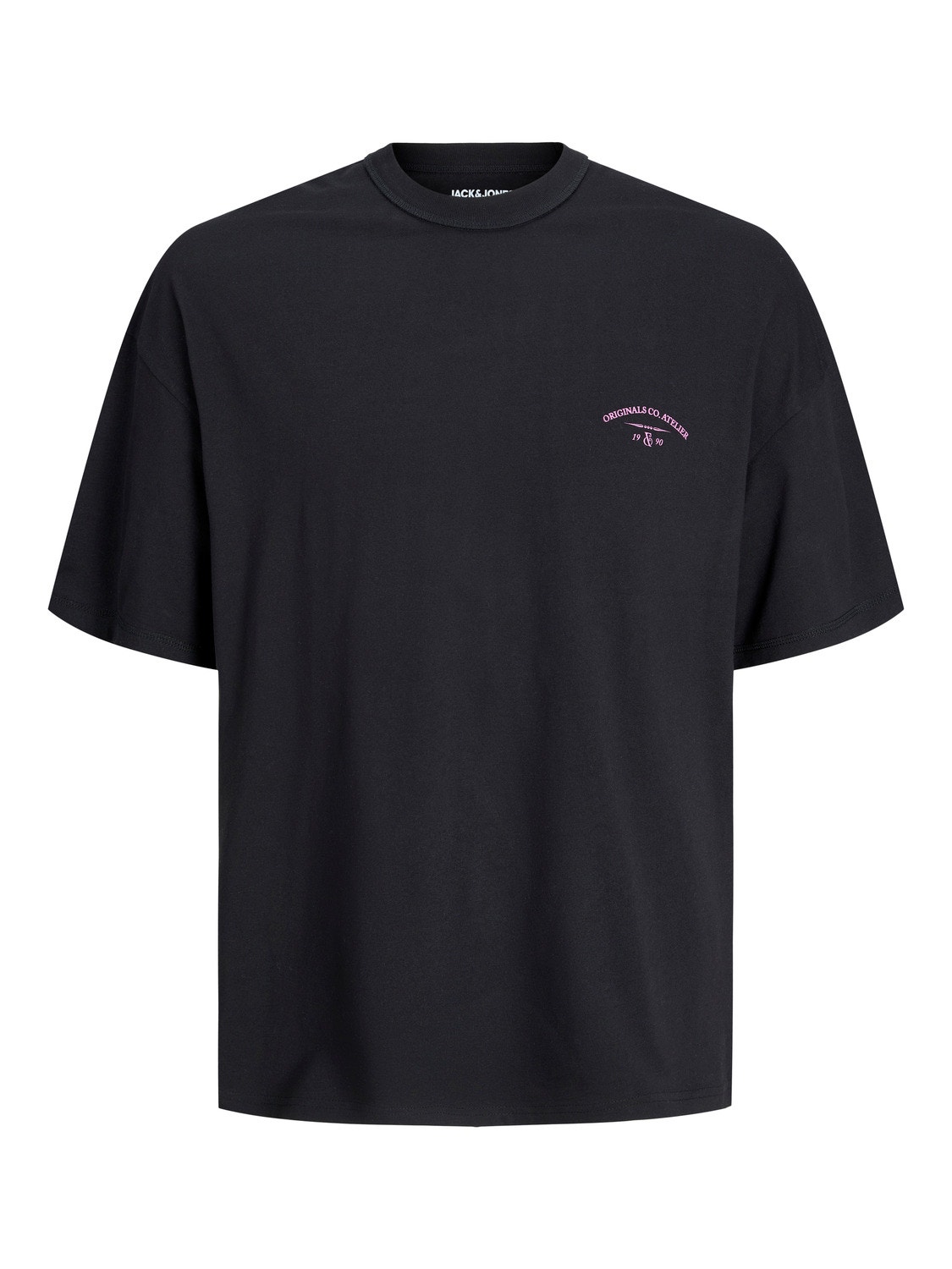 Jack & Jones T-shirt Estampar Decote Redondo -Black - 12252644