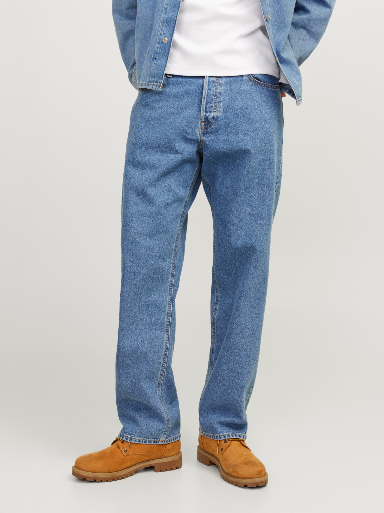 Jack & Jones JJIEDDIE JJORIGINAL SQ 735 Loose fit Džíny -Blue Denim - 12252645