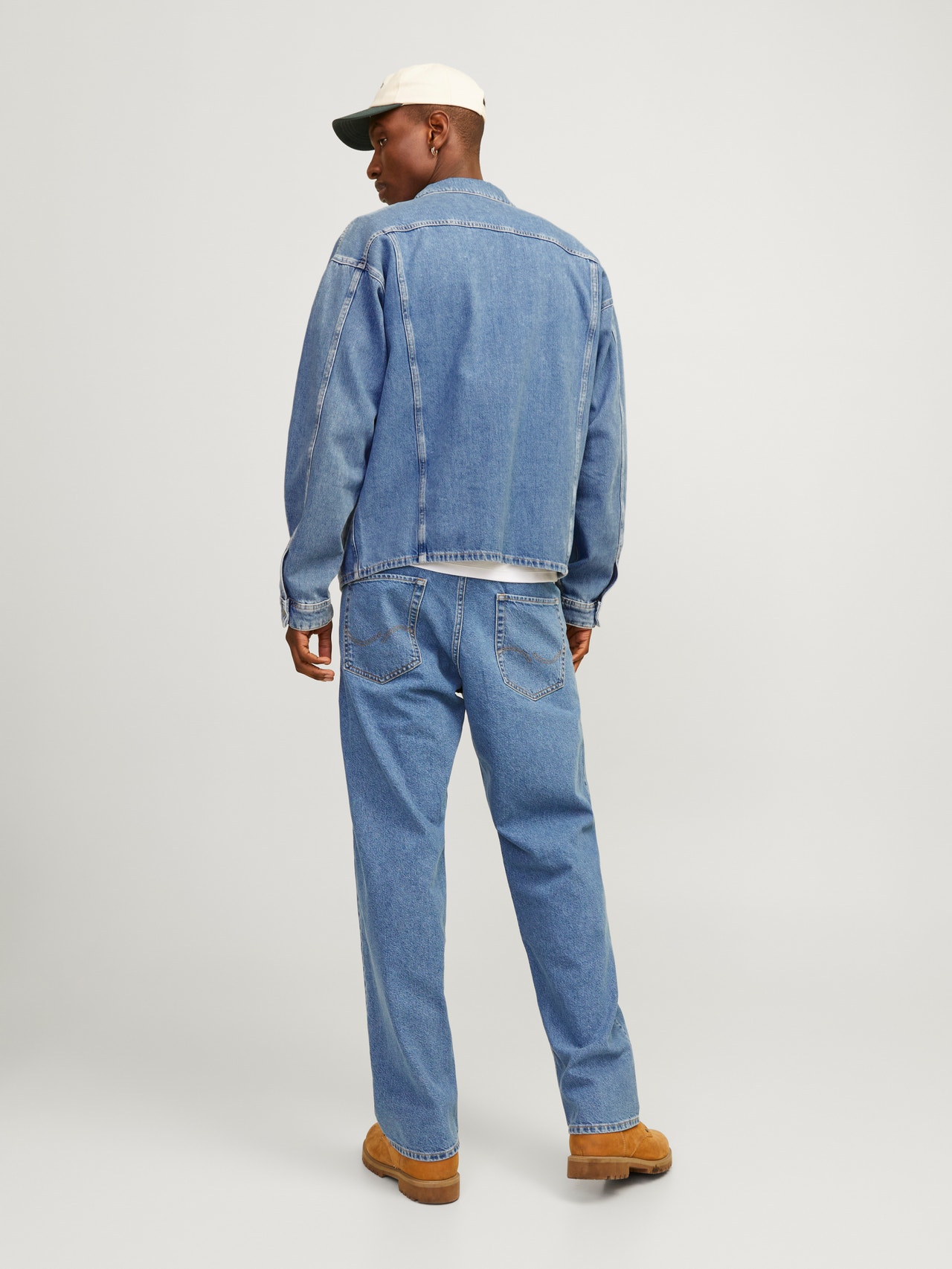 Jack & Jones JJIEDDIE JJORIGINAL SQ 735 Jeansy o kroju loose -Blue Denim - 12252645