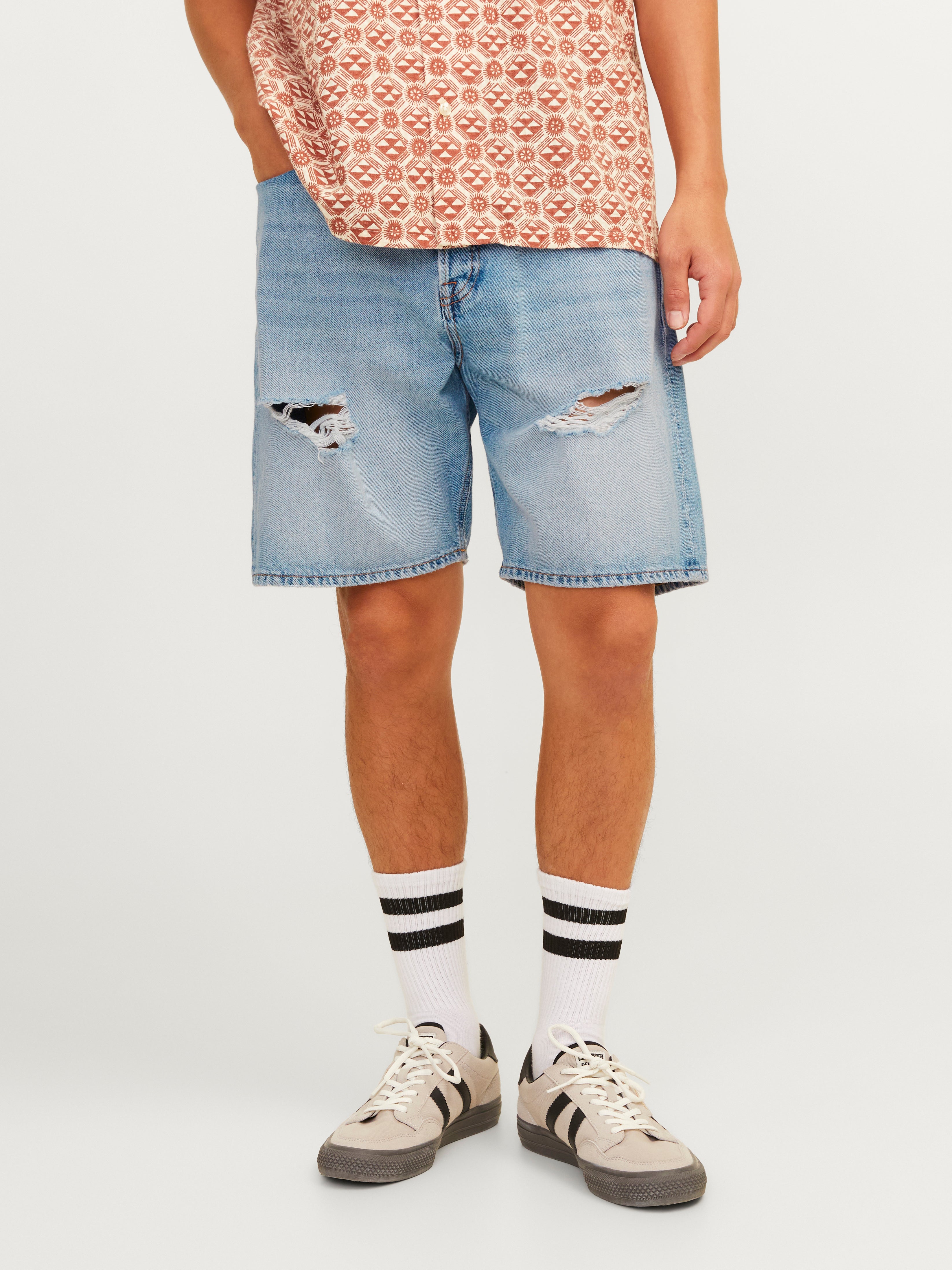 Locker Geschnitten Jeans-shorts