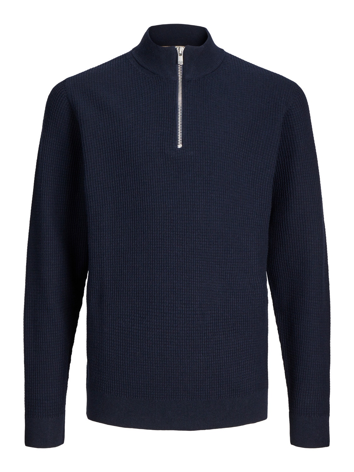 Jack & Jones Stickad tröja med halv dragkedja För pojkar -Navy Blazer - 12252674